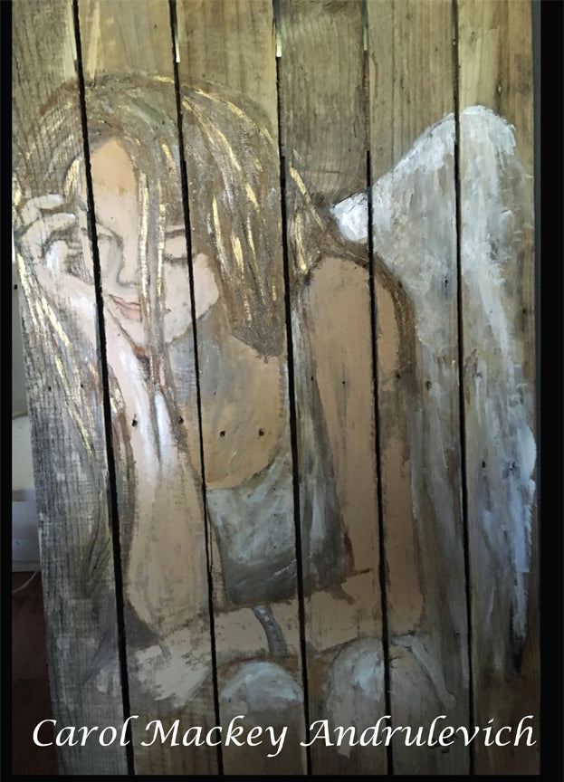 Wood Pallet Angel Artwork